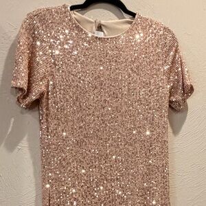 Embellished Women's Gold sequin dress 
R1